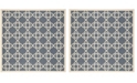 Safavieh Courtyard Navy and Beige 4' x 4' Sisal Weave Square Area Rug